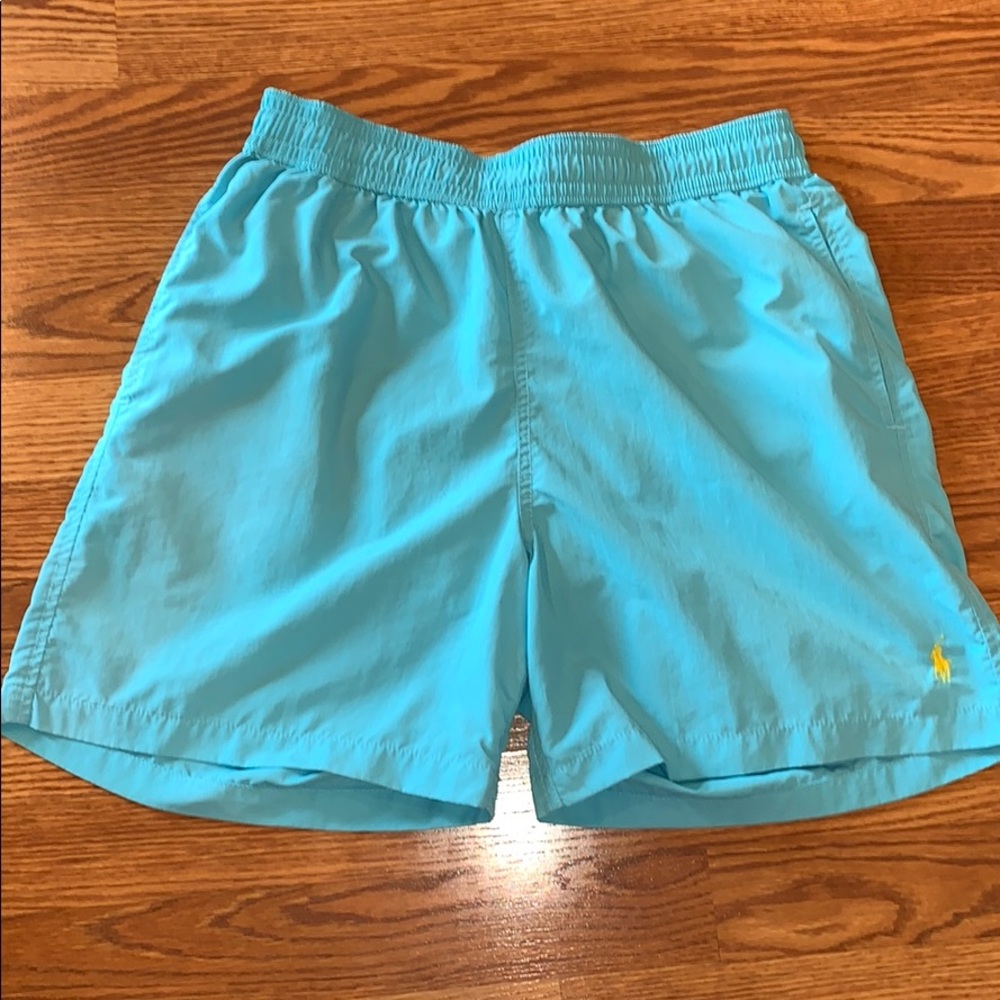 Size medium teal polo swim trunks